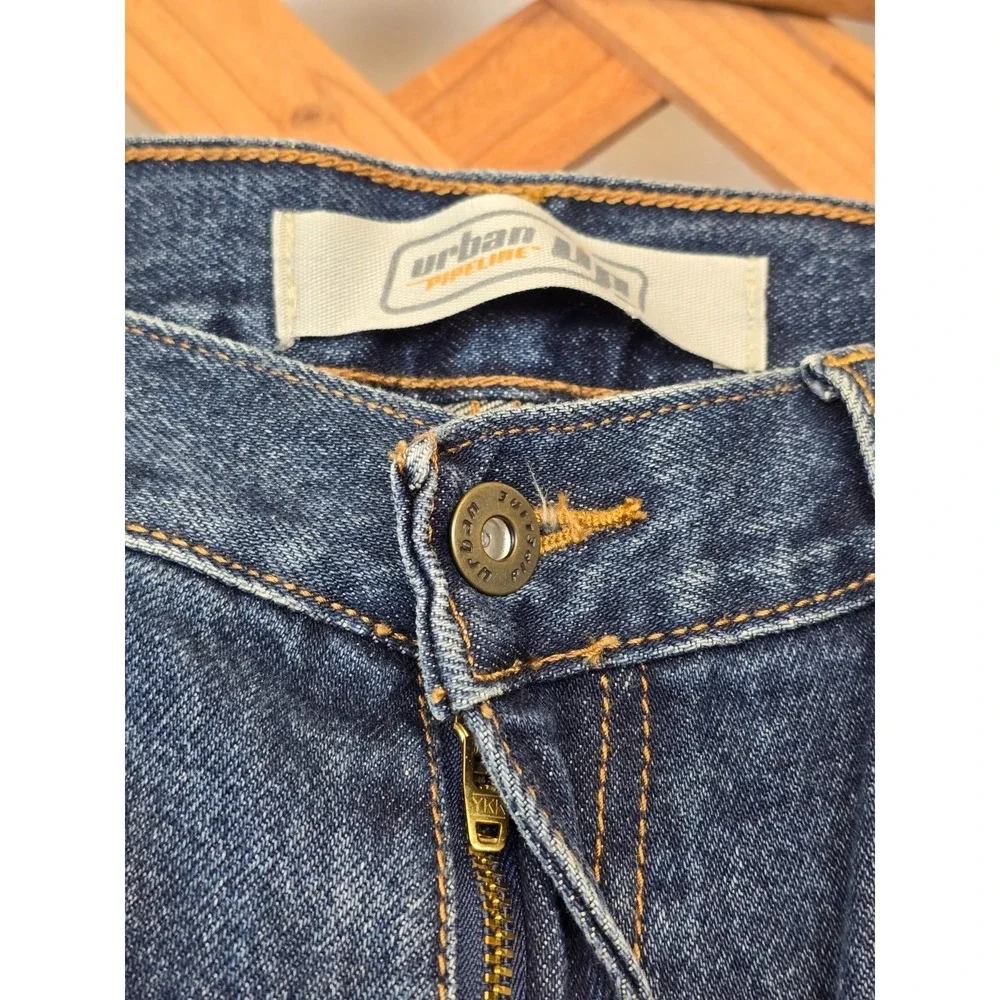 Vintage Urban Pipeline Baggy Jeans Mens 33x30 Dark Blue Grunge Y2K Urban Skate